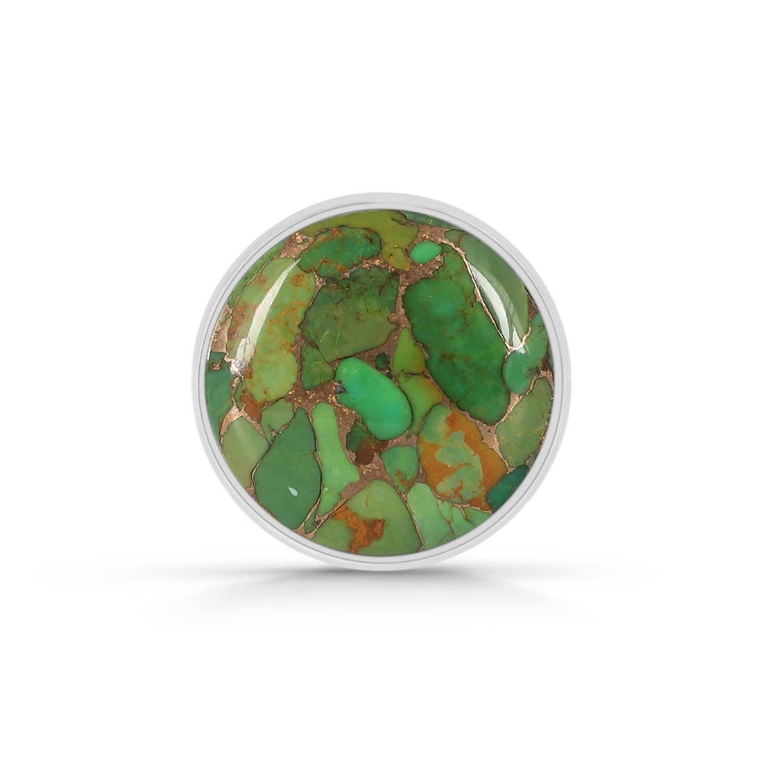 Green Copper Turquoise Adjustable Ring-(GCT-R-11.)